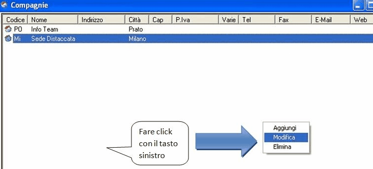 dialog modifica compagnia